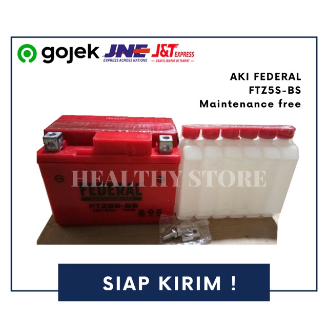 AKI FEDERAL FTZ5S BS 12V 5AH maintenance free
