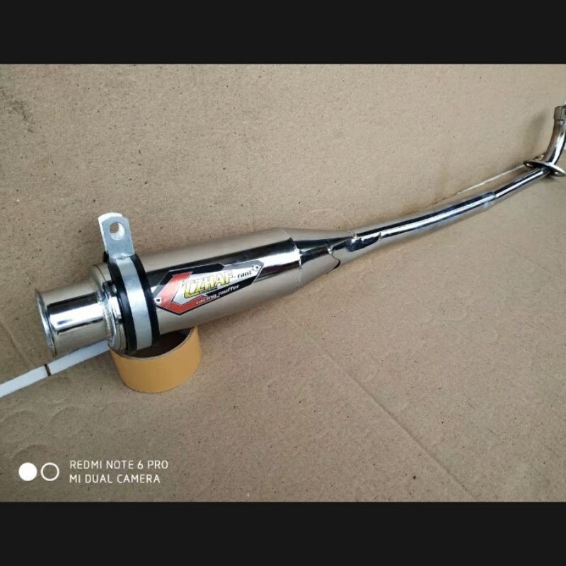 knalpot racing full chrome kharisma/blade/revo absolute/revo lama dll