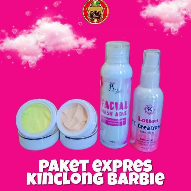 PAKET EXPRES KINCLONG BARBIE PS GLOW SKINCARE BPOM