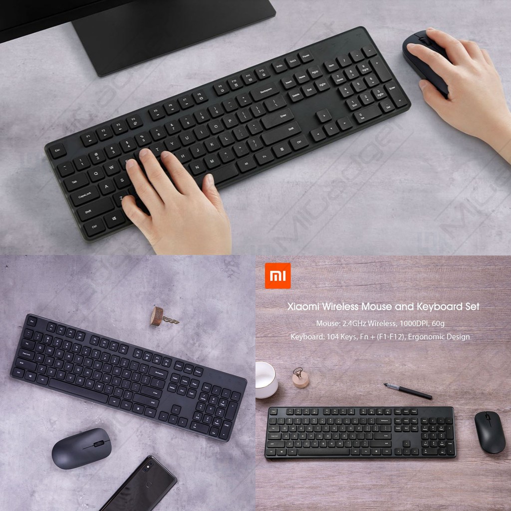 Wireless Keyboard Mouse Combo 2.4GHz - WXJS01YM