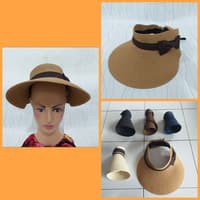 Topi Gulung Import / Topi Lipat / Roll Hat / Topi Pantai Wanita Dewasa