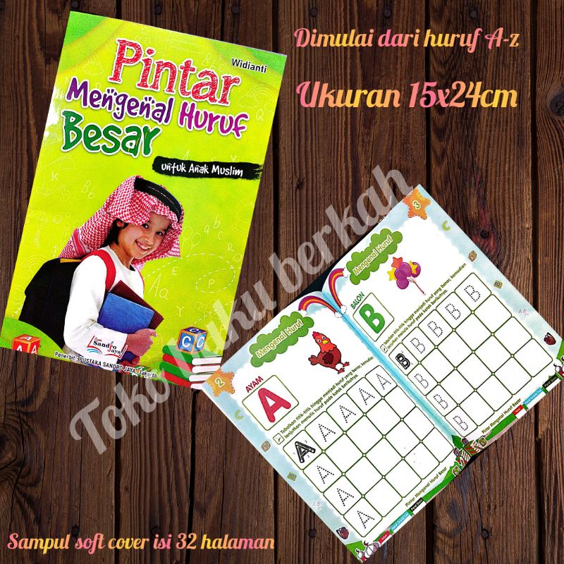 buku seri untuk anak muslim pintar mengenal angka, huruf, membaca, perkalian, pengurangan untuk anak muslim 15x24cm