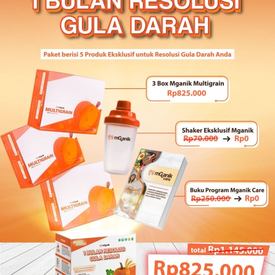 MGANIK MULTIGRAIN 20 Sachet Pilih Bonus Cantik