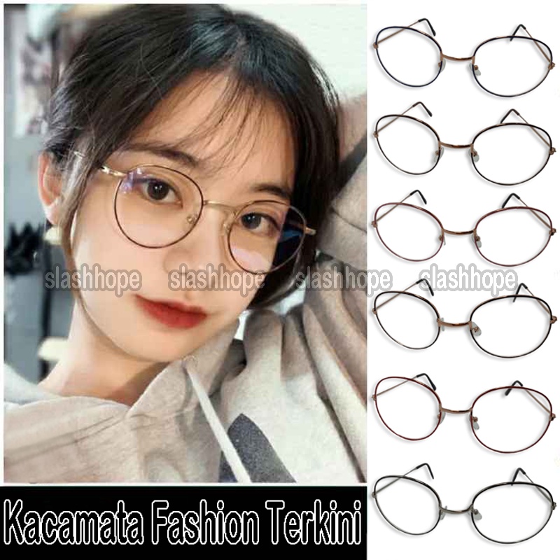 Kacamata Oval Fashion Wanita Pria Kacamata Fashion Kaca mata Gaya Kacamata fashion bentuk oval, kaca