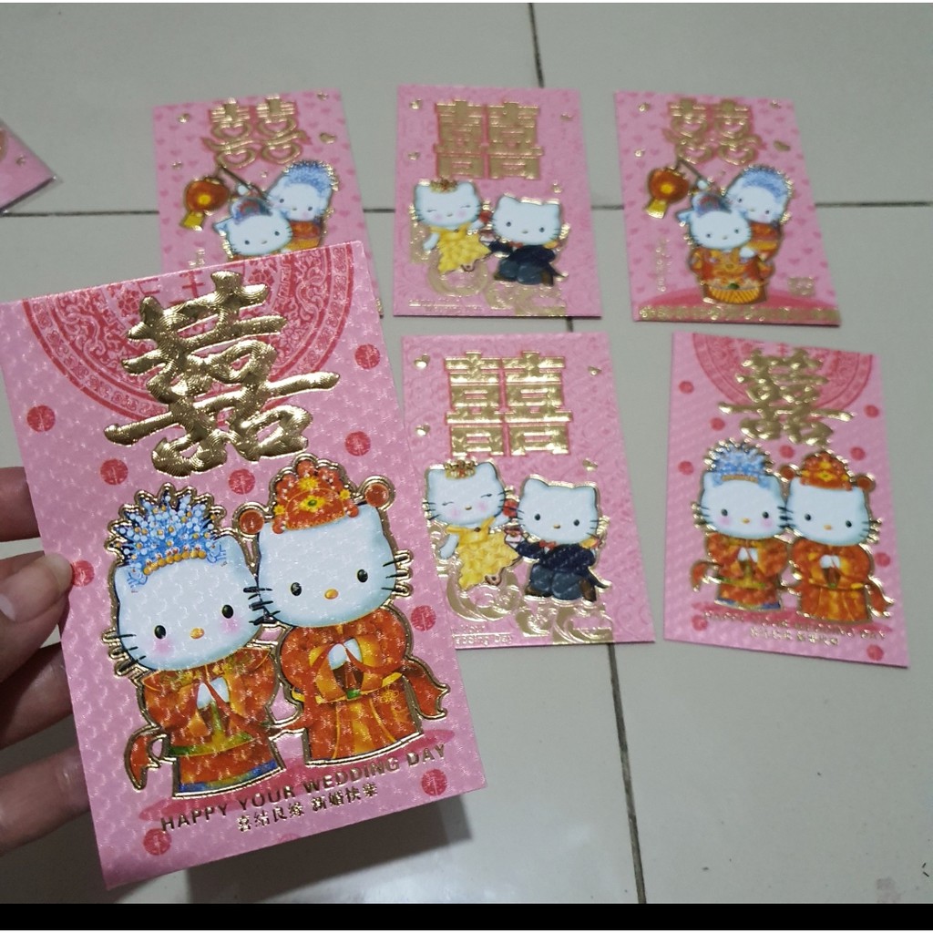 Angpao Wedding Amplop Hello Kitty Daniel size KECIL isi 6 buah