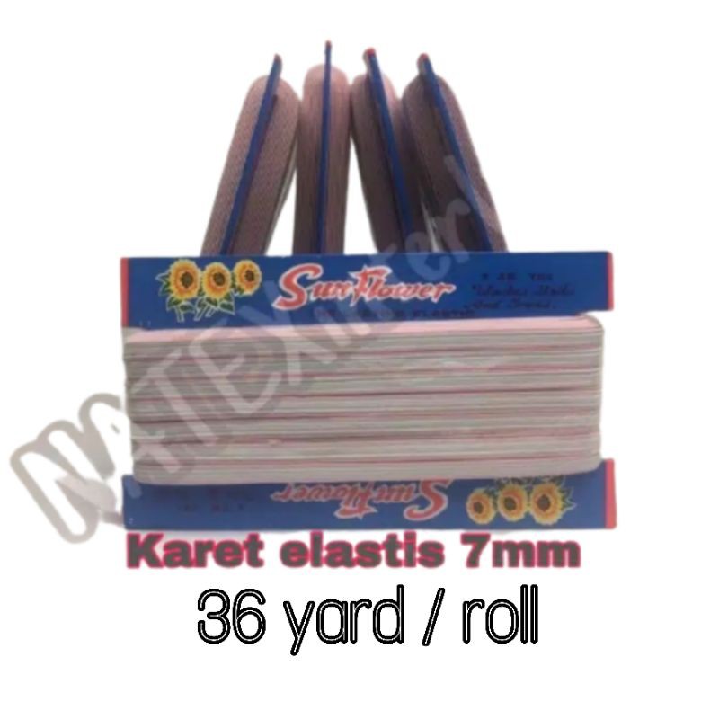 BEE Karet Elastis Papan Ukuran 7mm isi 36 yard
