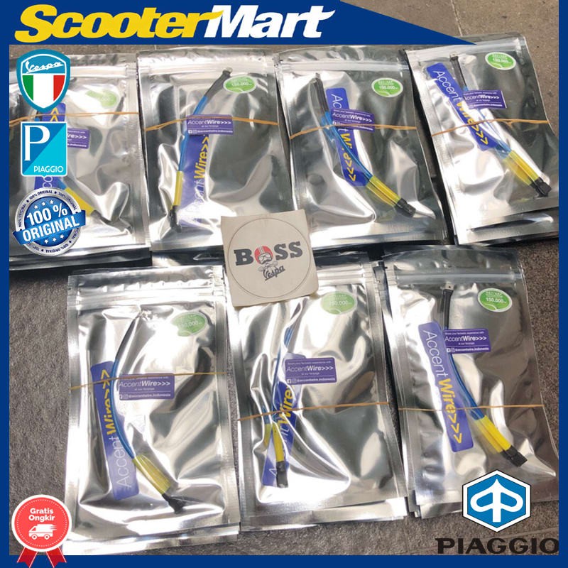 Accent Wire Biru Kabel Setan Kabel Koil (CDI - ECU) Universal vespa matic metik modern