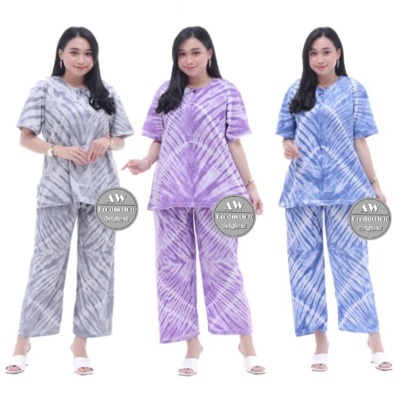 Piyama Wanita Dewasa Matt Kaos Cotton Non Busui One set wanita Kekinian