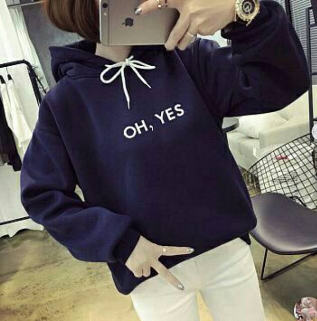 Ready lagi  Sweater OH YES (2 warna) / Sweater wanita keren