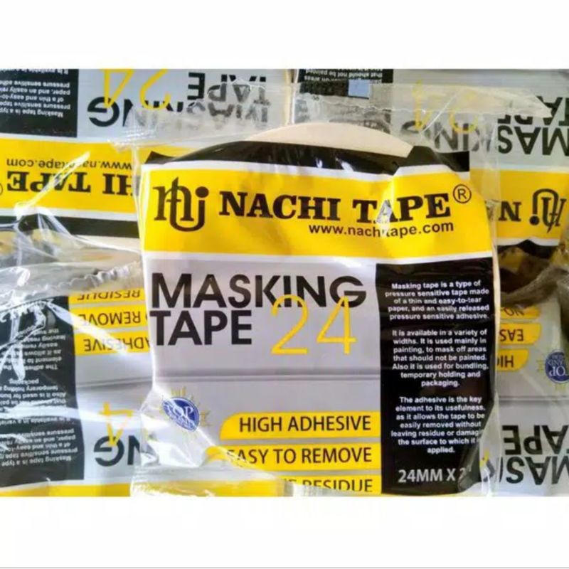 

Masking Tape NACHI 24mm 1 inch/Isolasi Kertas Plakban Lakban Selotip 24 mm