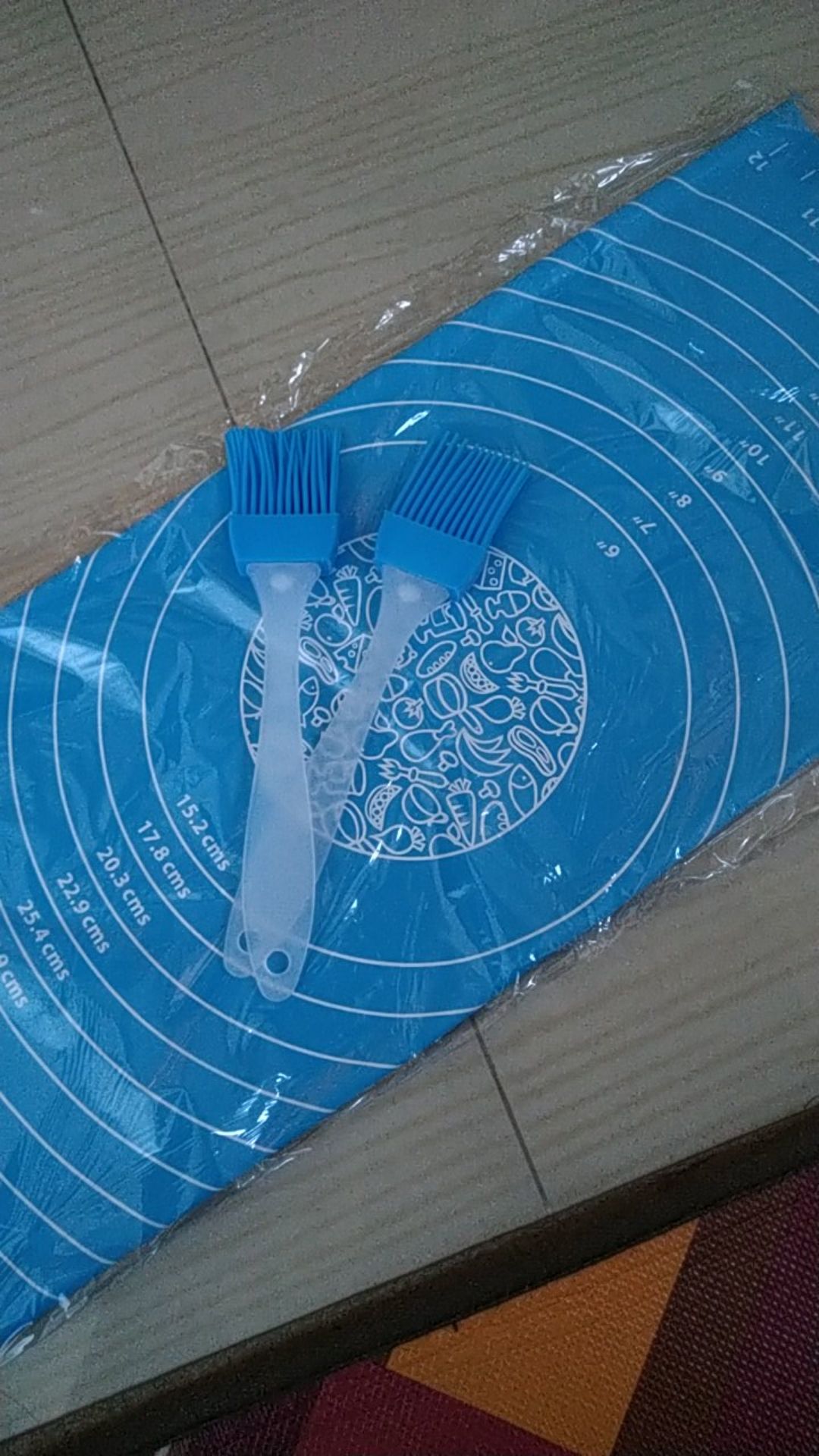 Silmat Alas Adonan Kue Pizza Matras Lipat Rolling Mattress Fondant Silikon Mat Silpat Baking Matt