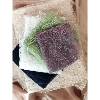 Kain Satin Kiloan dan Brokat kiloan bahan scrunchies, head band, pillow case, bandana