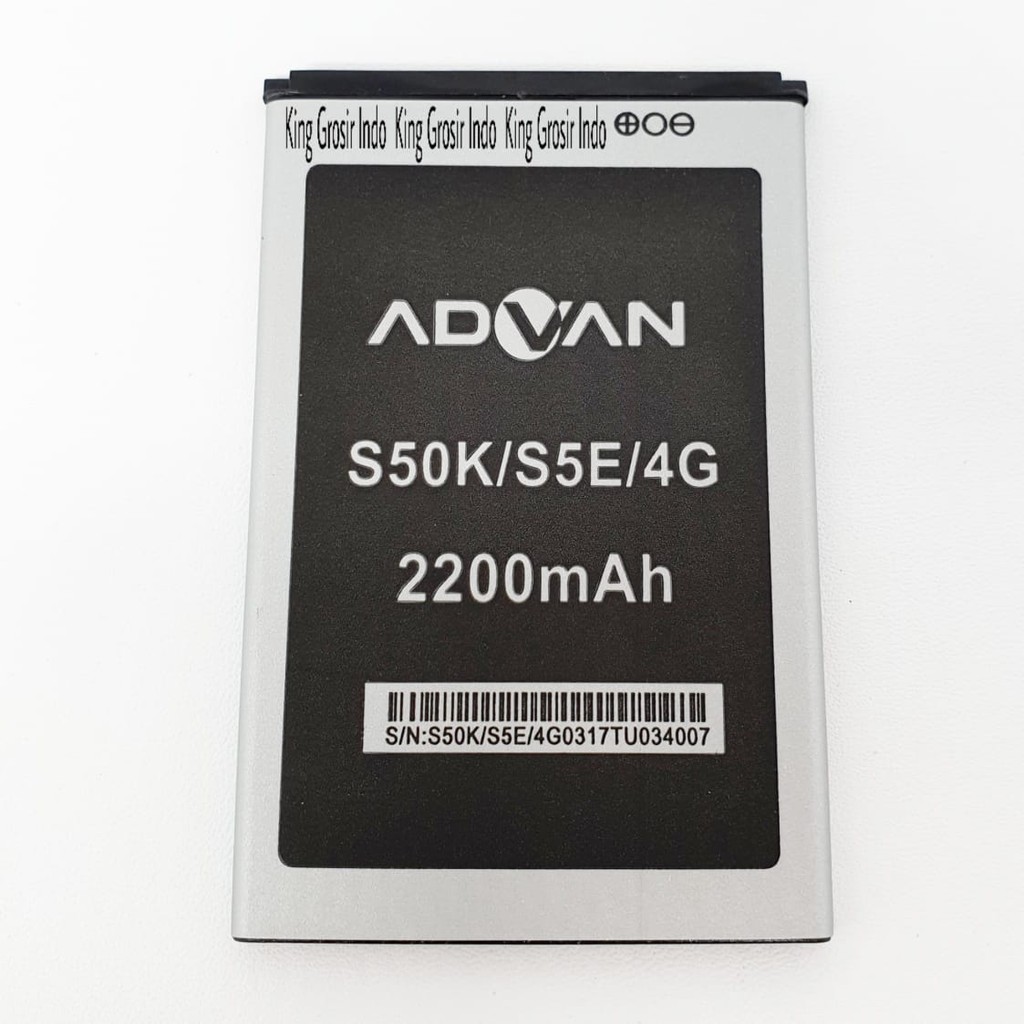 Baterai Advan S50K S5E 4G Original OEM Battery Batre Batere Batt Bat