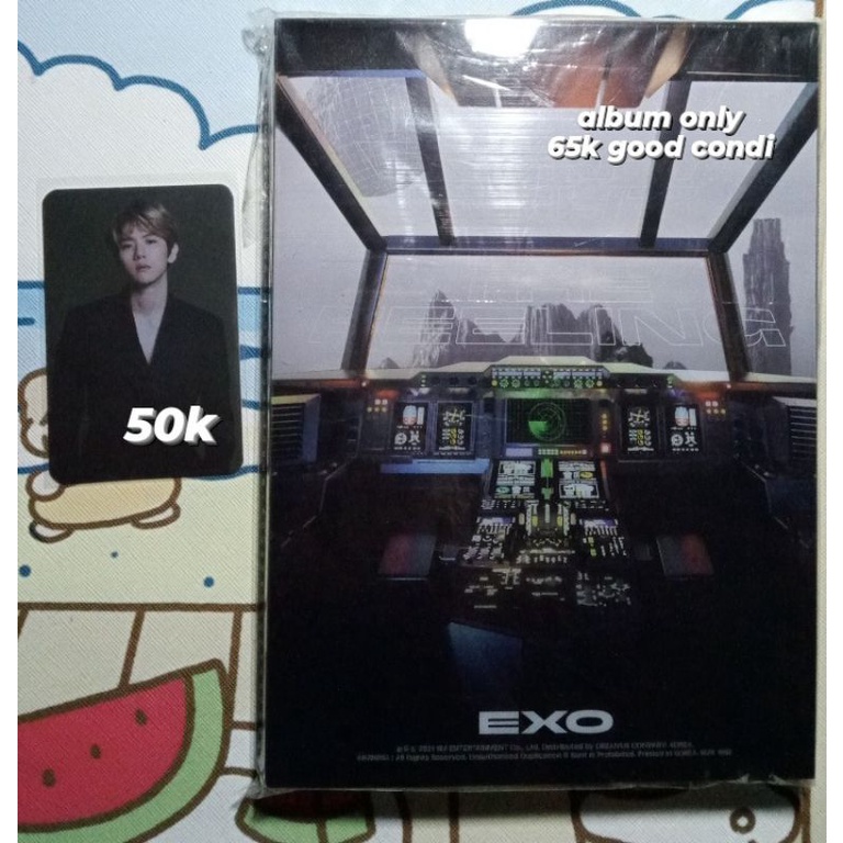 Photocard pc baekhyun lighstick ls ver 3 & Album only exo don't fight the feeling dftf ver 1/pb 1