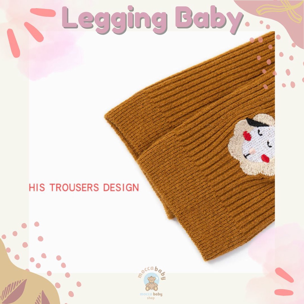 MBSS - LEGGING ANIMALS Legging buka kaki bayi / anak import motif warna polos