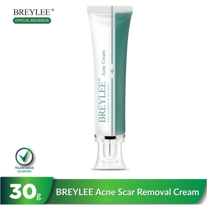 [BPOM] BREYLEE Acne Cream - BREYLEE Scar Removal Penghilang Noda Bekas Jerawat, Luka &amp; Stretch Mark (30 g)