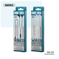 Remax RW-105 Wired Earphone For Calls And Music Original | Remax Wired Earphone RW-105