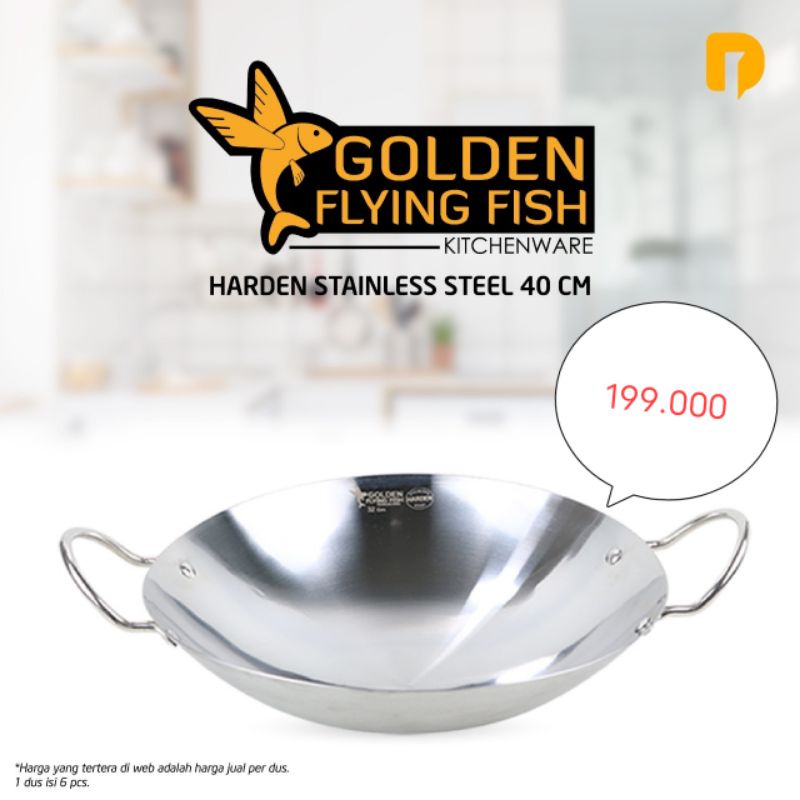 WAJAN 40cm Golden Flying Fish BONUS Masker