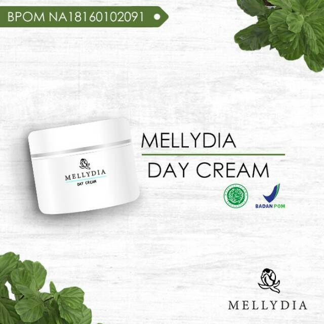 MELLYDIA DAY CREAM PEMUTIH PENCERAH WAJAH PENGHILANG JERAWAT AMAN BPOM