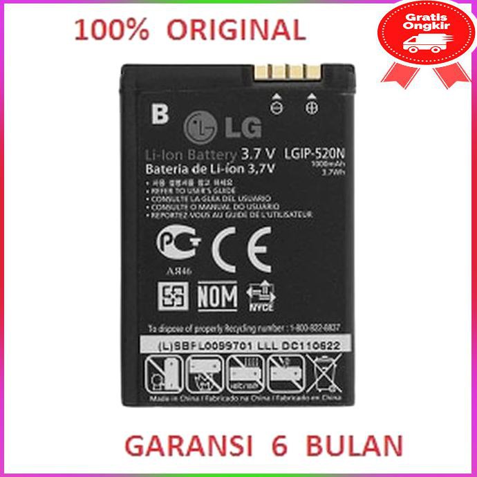 ACC HP ORIGINAL BATERAI LG LGIP 520N BL40 CHOCOLATE GD900 CRYSTAL