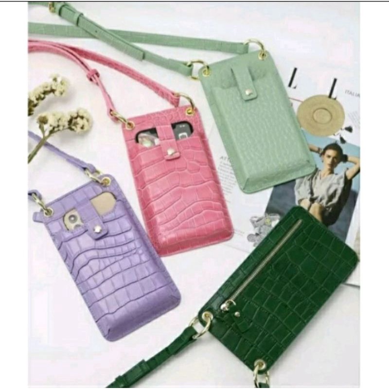 Sling bag Croco Hp wanita / Pocket Hp / tas selempang hp / tas hp kekinian / tas korea