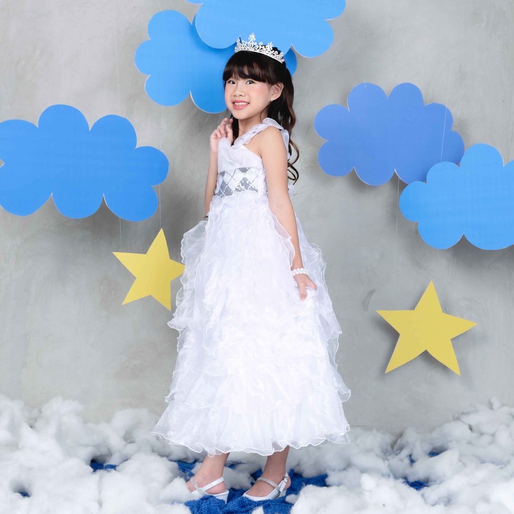 Jenna Baju Anak Perempuan Dress Anak Ruffle Organdi Elegan 2-8 (AK33)