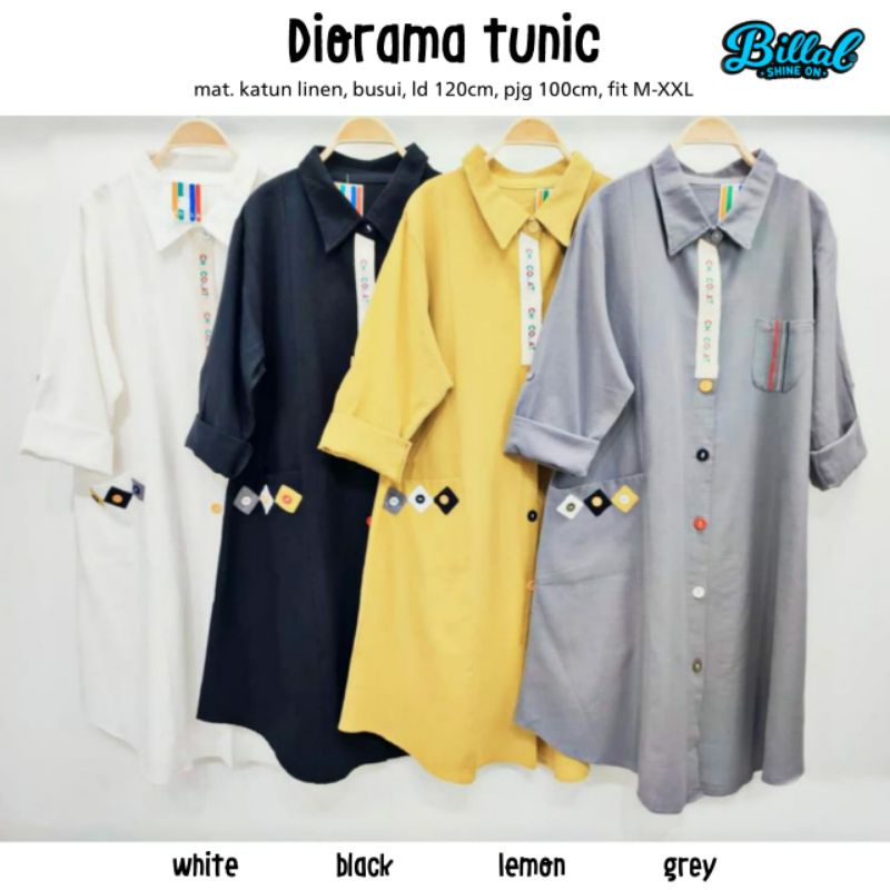 DIARAMA TUNIK//TUNIK LINEN IMPORT PREMIUM ORI BY BILLAL
