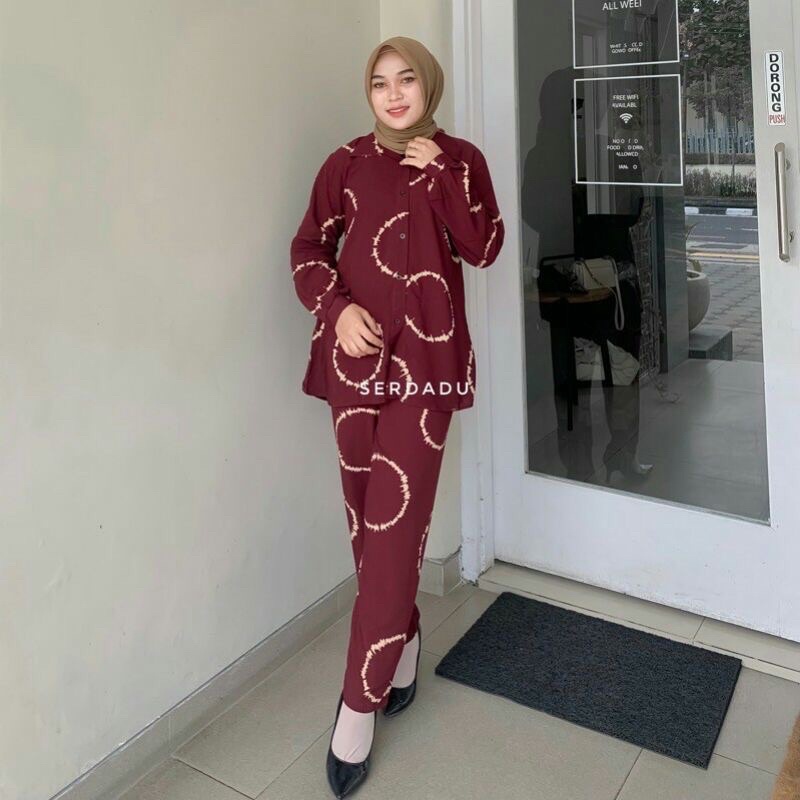 (BISA COD) SETCEL CINCIN RAYON PREMIUM LD 110/ SETELAN PAJAMAS JUMBO