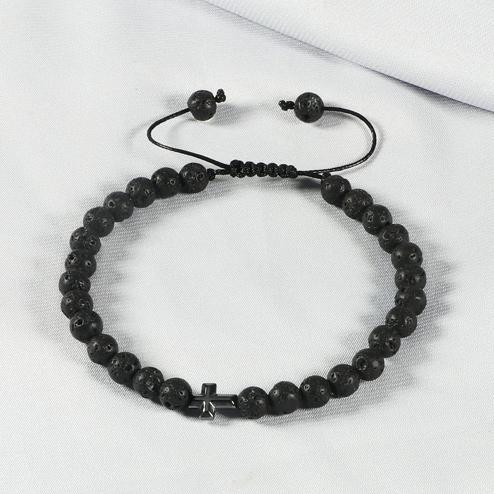 Gelang Black Lava Stone 6mm Style