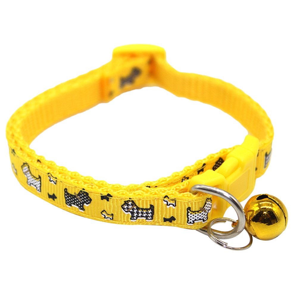 [Jianxin] Adjustable Nylon Buckle Closure Bell Collar Small Dog Cat Decorative Neck Chain