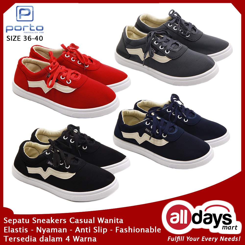 Porto Sepatu Sneakers Wanita AB010L Random Warna Size 36-40