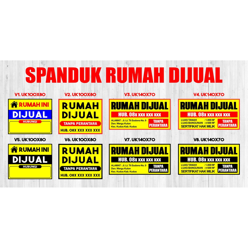 Spanduk Banner Rumah Dijual Shopee Indonesia