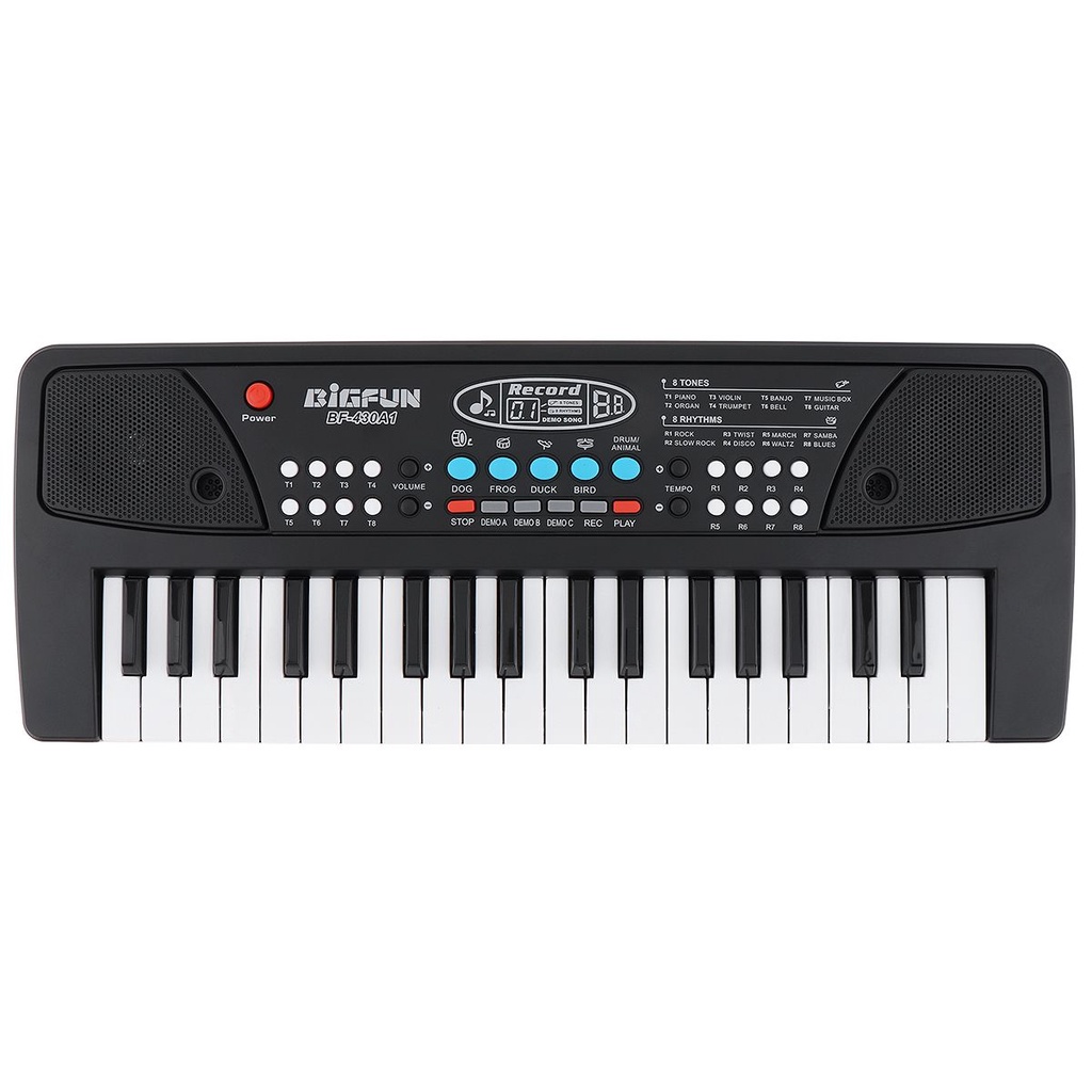 Keyboard Piano Elektronik Digital Warna Hitam Dengan Mikrofon 37 Kunci