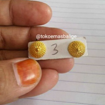 Anting Borobudur 3 gram Emas Asli LM/London 24K kadar 99,9%
