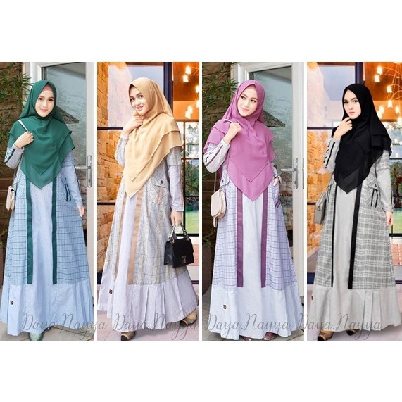 Endomoda - Set Gamis Syar'i  PC 58 B Khimar + Dress DayaNayya PC58