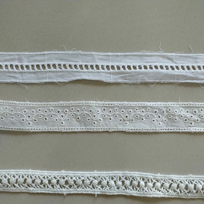 Renda giper. Renda katun tengah bordir harga per 0.5 meter