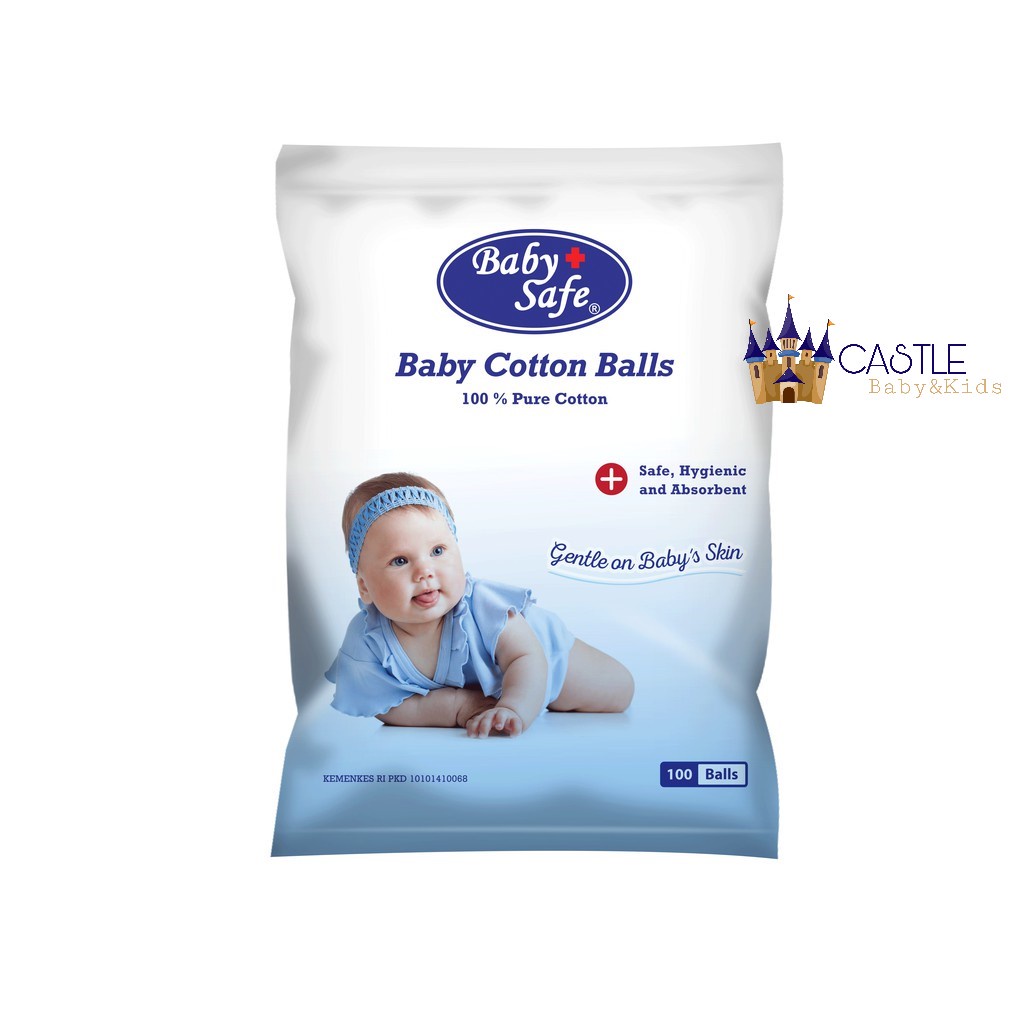 Castle - Cotton Balls CB050 Baby Safe - Kapas Bulat Baby Safe
