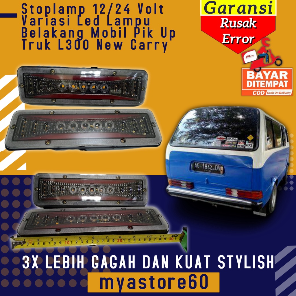 Stoplamp 12/24 Volt Variasi Led Lampu Belakang Mobil Pick Up Pik Up Truk L300 New Carry Canter Lampu Belakang Bisa Untuk Semua Mobil Truk Pick Pik Up Lampu Belakang Mobil Terang Menyala Kekinian