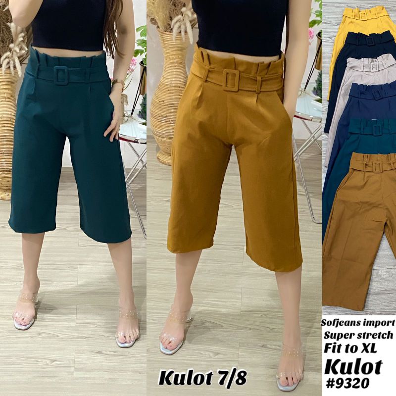 Celana Kulot Wanita Import softJeans 7/8