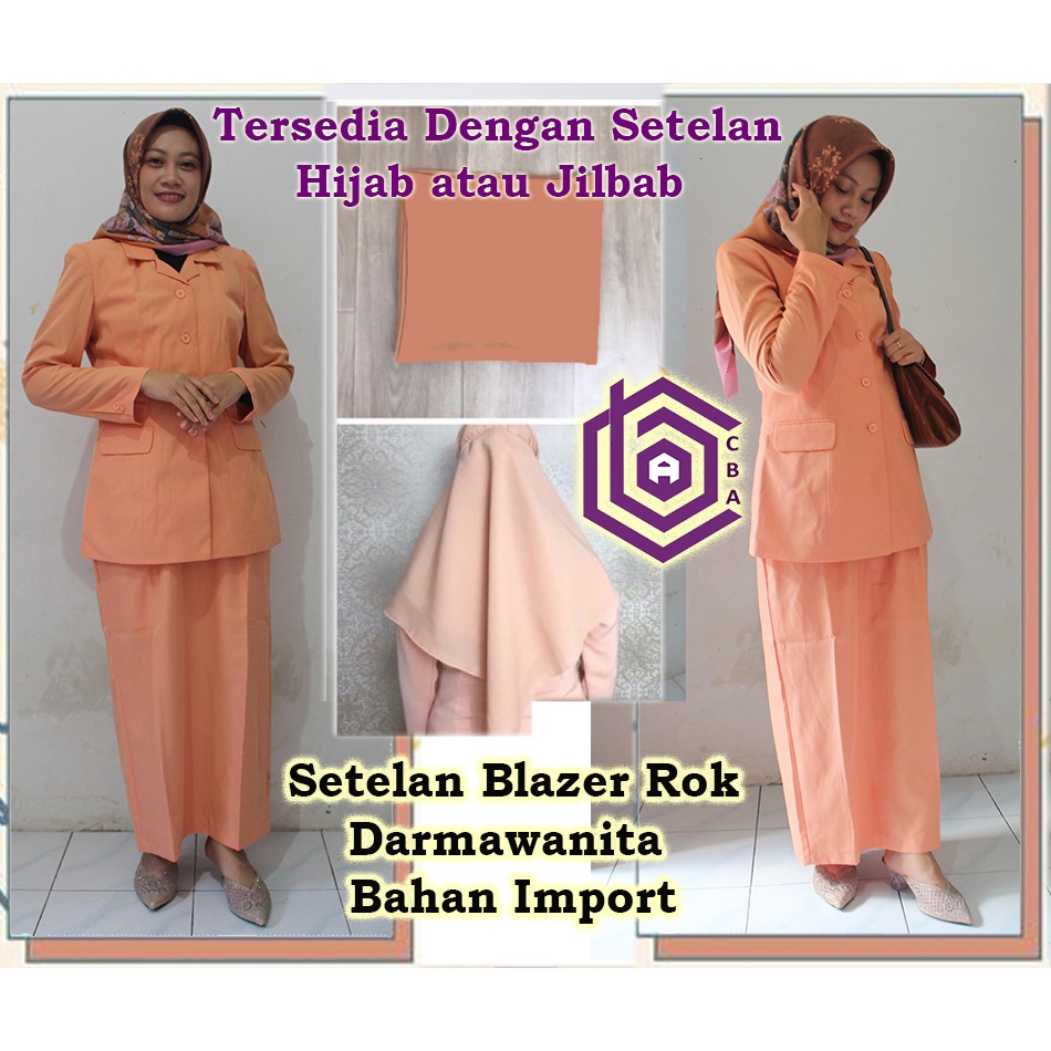 Blazer dharma wanita Setelan Rok seragam Guru dan PNS-blazer Pemda terbaru-blazer pegawai