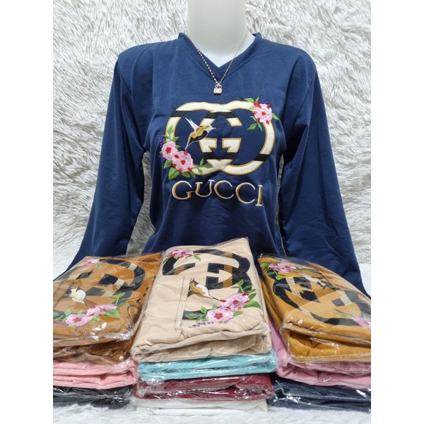 kaos wanita premium / Babyterry import / baju atasan wanita /DI BORDIR-1