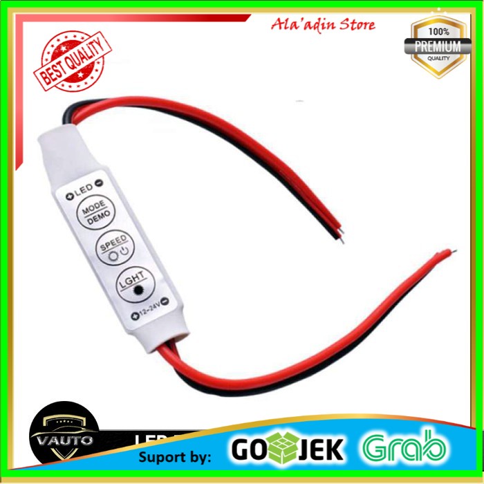 Cuci Gudang LED Controller Modul Led Dimmer Pengatur LED Dimmer Animasi Kedip 6 Speed 12-24V 6A