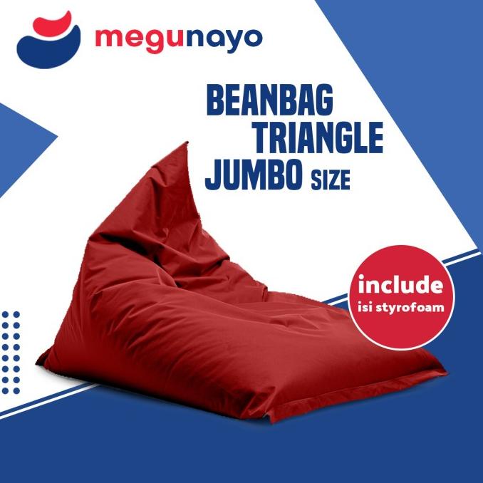 bean bag waterproof cover triangle megunayo jumbo Termurah