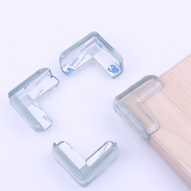 Silicone Bumper Pengaman Siku Sudut Meja 10 PCS - Transparent