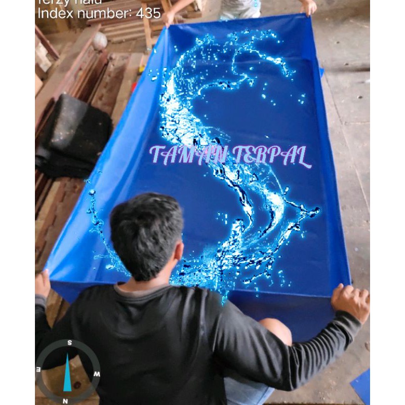 KOLAM TERPAL KOTAK ORCHID 1X2X0,3 /TERPAL ORCHID/KOLAM LELE/KOLAM IKAN/BUDIDAYA IKAN