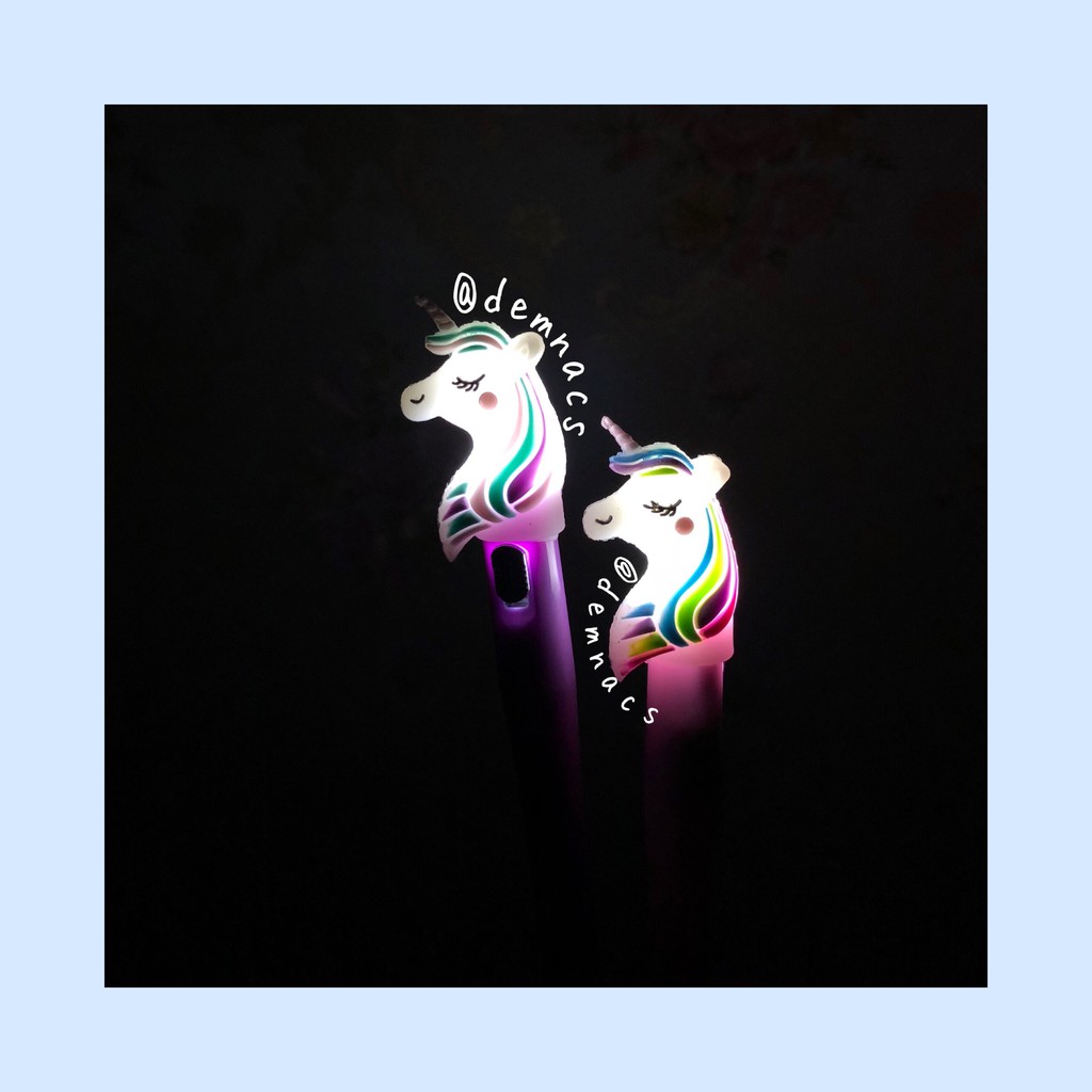 

unicorn light pen / pulpen unicorn lampu