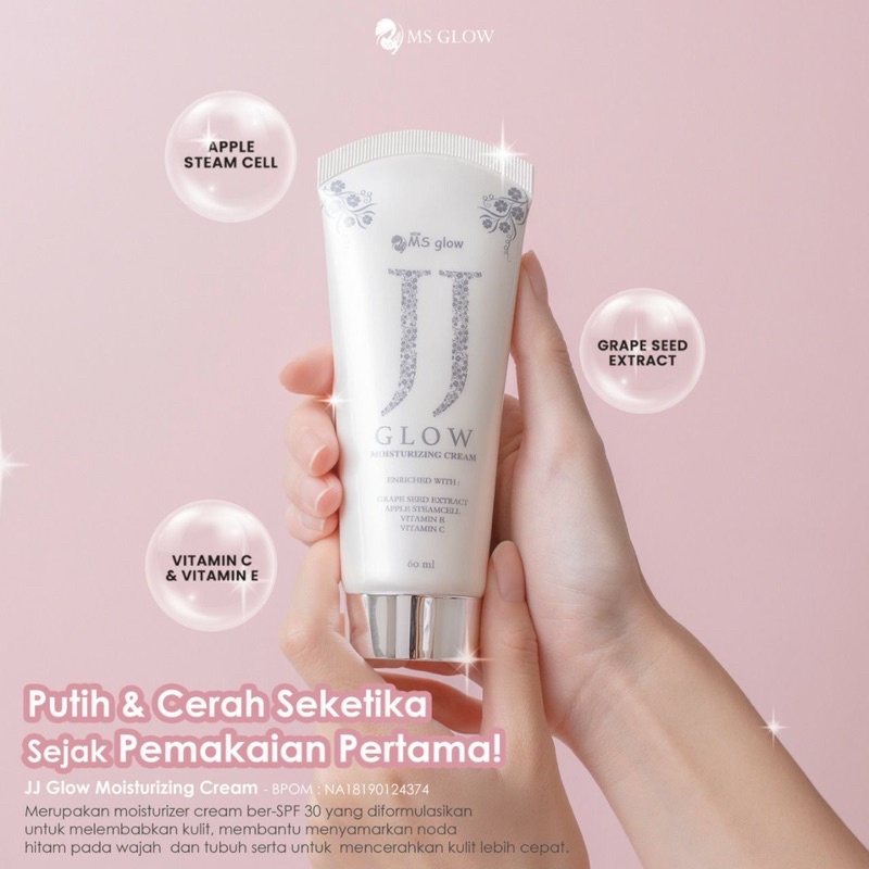 【Official Store】MS GLOW JJ Glow Msglow Moisturizer Sunscreen Spf 30 | Anti Belang Flek Kusam Kering Pemutih Instan