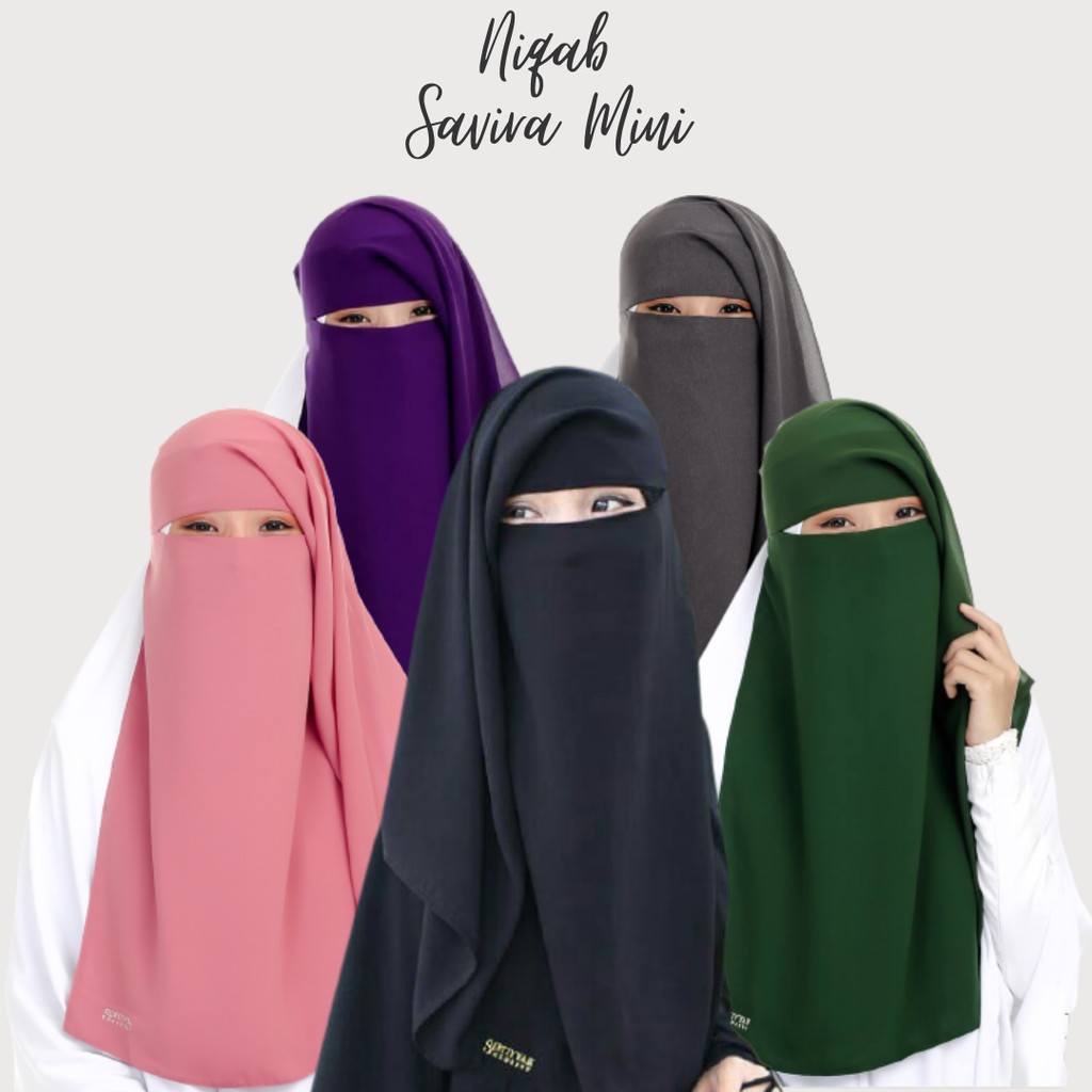 Niqab Cadar Yaman Savira Mini Wolfis / Cadar Bandana Niqab Yaman Panjang 72cm Wolpeach Premium