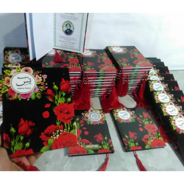 Buku yasin dan tahlil hardcover 192 hal artpaper + rumbai