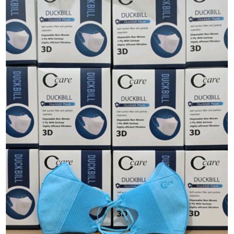 MASKER 3PLY DUCKBILL CCARE ISI50PCS,MASKER 3PLY DUCKBILL 3D OCARE